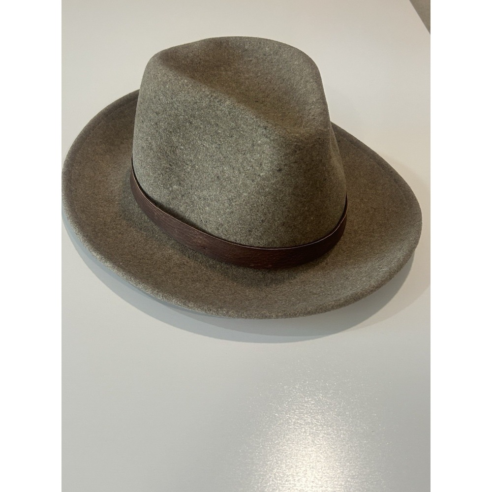 Orvis Crushable Packable Water Repellent Wool Felt Fedora Hat Large Made USA - Picture 4 of 9